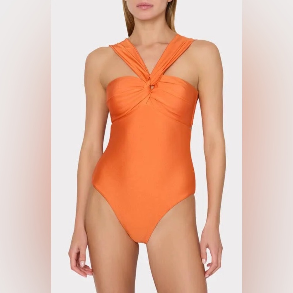 Milly Women's Betsy Gloss Bandeau One-Piece Swimsuit Small